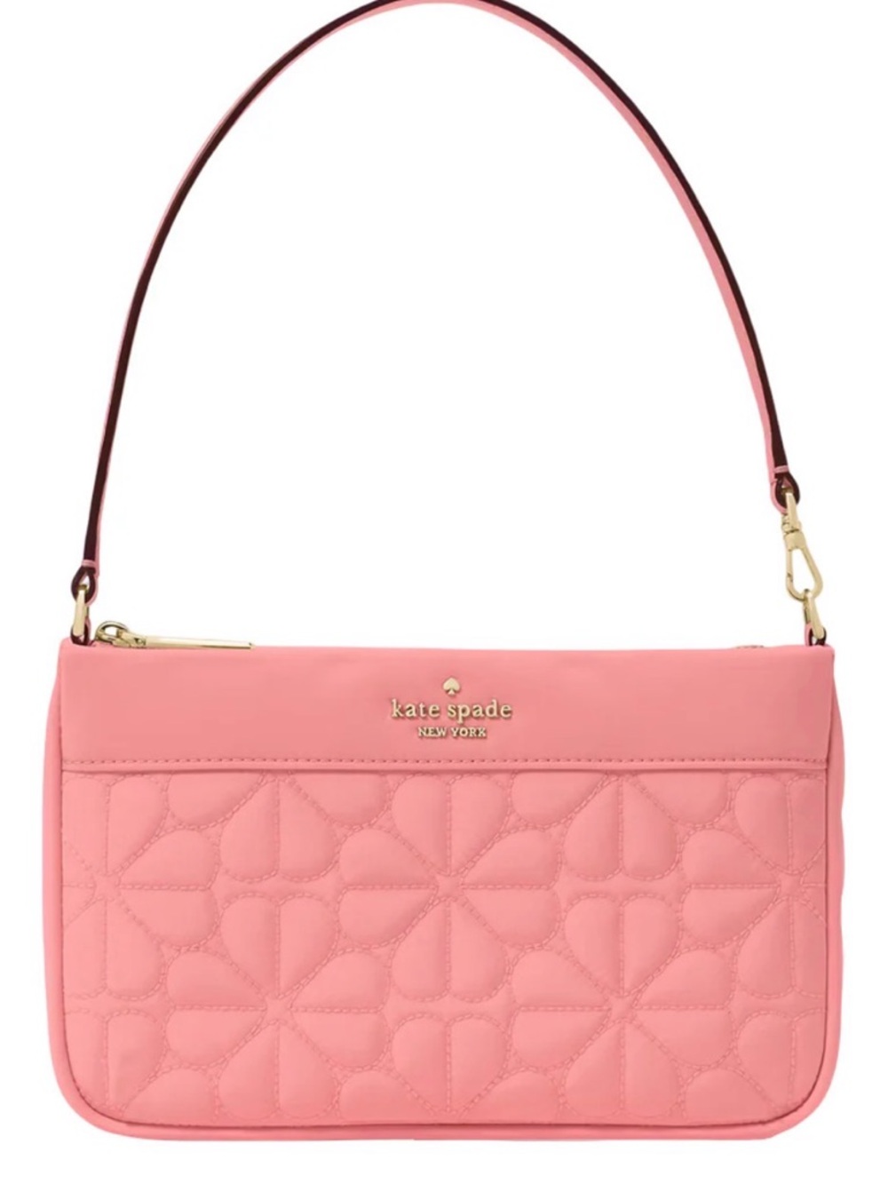 kate spade New York Quilted Pink/Coral wristlet